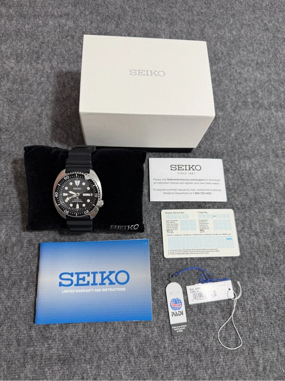 SEIKO Prospex Turtle automatic Divers watch SRPE93